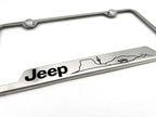 License Plate Frame Brushed Stainless Heavy Duty for Jeep Wrangler (2018–2024)