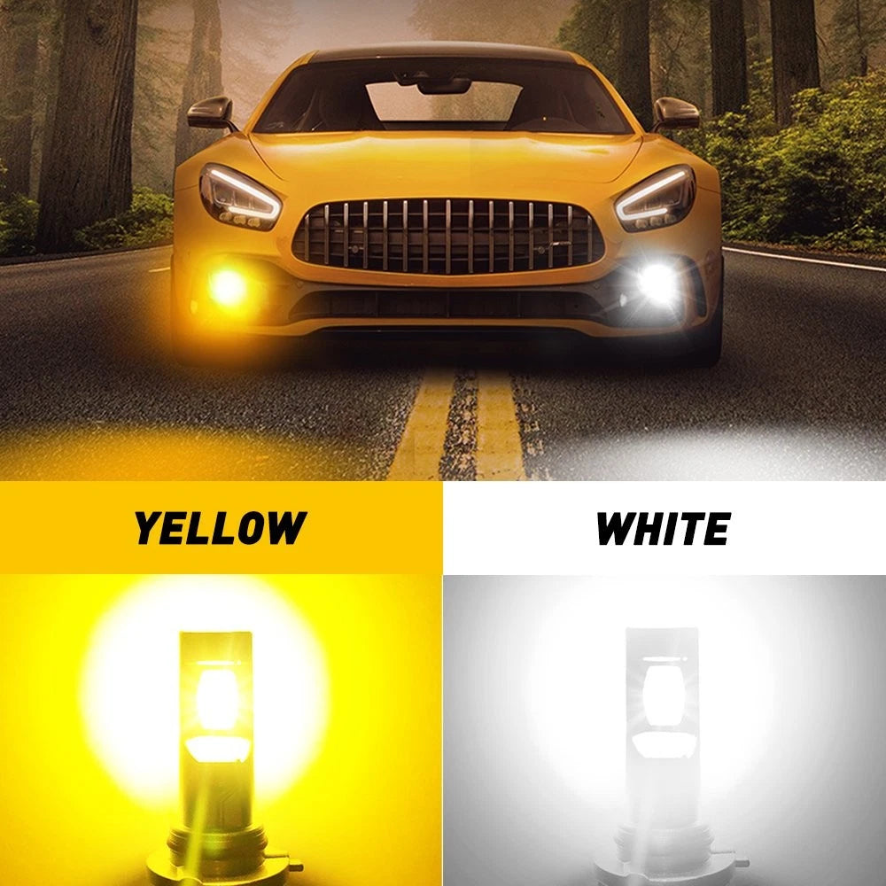 Switchback LED Fog Light Bulbs for H11 H8 H16 (Universal Fit)