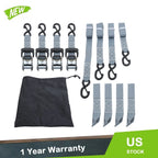 Set of 4 Ratchet Straps for Universal Use (5208lbs, 1.6in x 8ft)