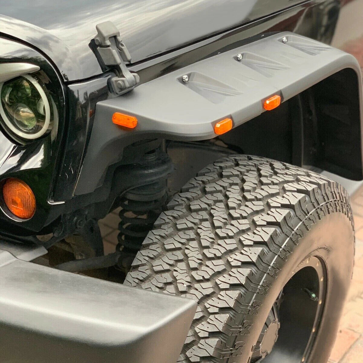 Set of 4 Pocket-Riveted Wheel Fender Flares for Jeep Wrangler JK (2007–2018)