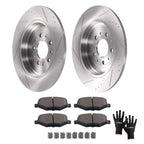 Rear Brake Rotors & Ceramic Pads Set for Ford Taurus (2010–2019), Edge (2011–2014)