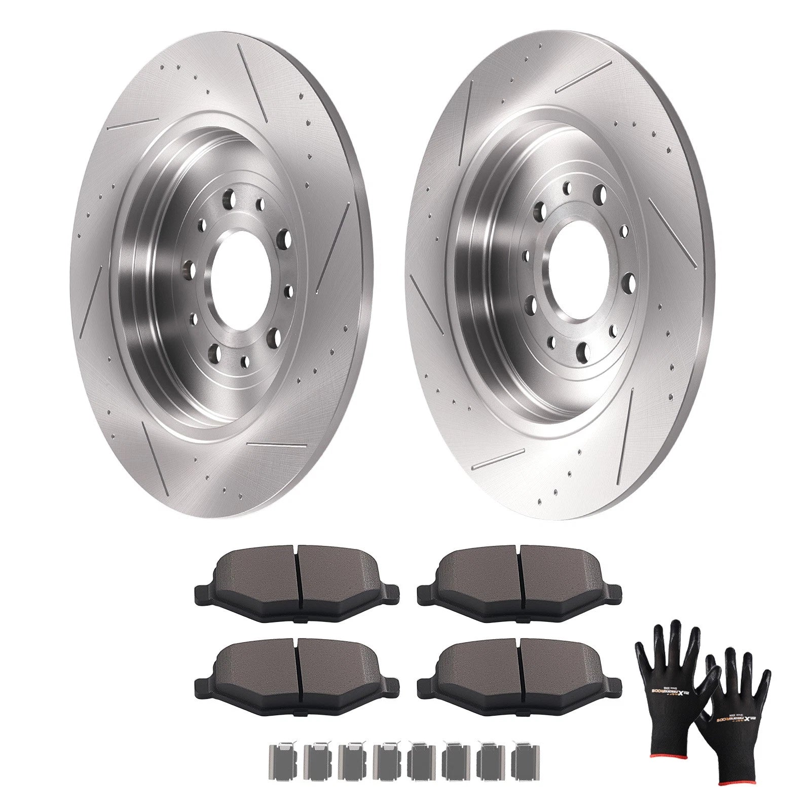 Rear Brake Rotors & Ceramic Pads Set for Ford Taurus (2010–2019), Edge (2011–2014)