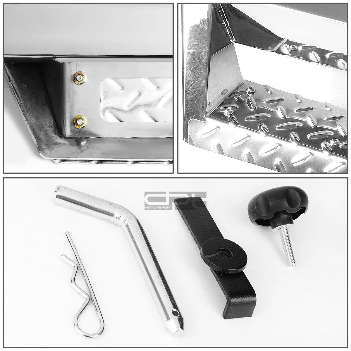 2" Receiver Chrome Trailer Tow Hitch Step Bar for Universal Fit (32.5"x2.25")