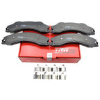TRW Pro Metallic Slotted Brake Pad Set w/ Clips for Chevrolet GMC