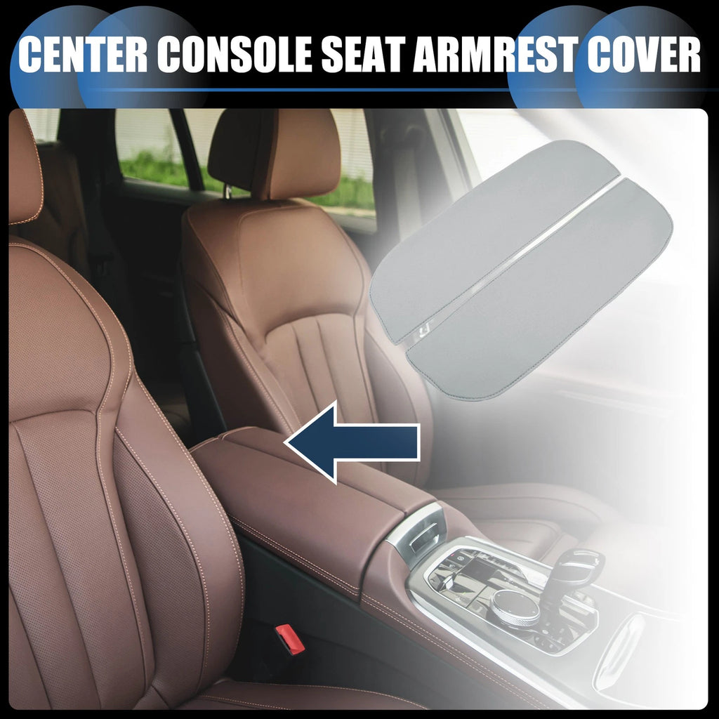 1 Pair Armrest Protector Cover Pad for BMW X5 X6 (2010–2018) Neoprene Gray