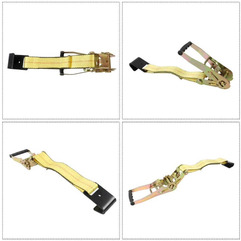 Set of 10 Ratchet Tie-Down Straps with Flat Hooks (2" x 30')