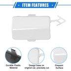 Rear Bumper Tow Hook Eye Hole Cap for Mercedes-Benz R320 (2007-2009) White