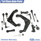 13PC Front Suspension Control Arm Tie Rod Ball Joint for GMC Sierra 2500 (2000–2012)