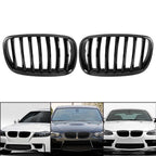 Front Upper Bumper Grille for BMW X5 (2000–2006) Pair 782685665162 Glossy Black
