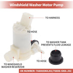 Windshield Washer Pump w/Grommet for Honda CR-V (No. 76806SMAJ01)