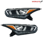 Set of 2 Halogen Headlamps for Nissan Versa (2020–2021) Chrome
