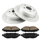 Rear Drilled & Slotted Brake Kit for Jeep Wrangler (2007–2017) (2018–2018)