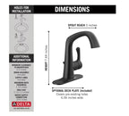 Delta Larkin 15890LF Single Handle Bathroom Faucet for (USED)
