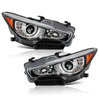 Full LED Headlight Set for Infiniti Q50 (2014–2017) AFS, Left+Right Pair