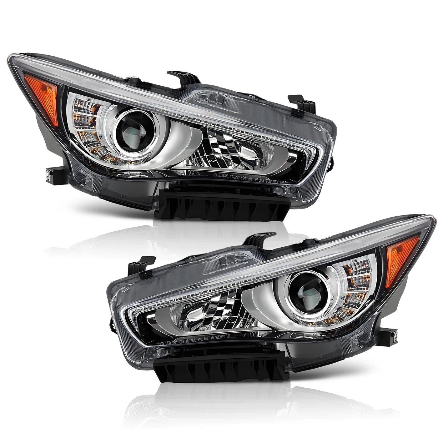 Full LED Headlight Set for Infiniti Q50 (2014–2017) AFS, Left+Right Pair