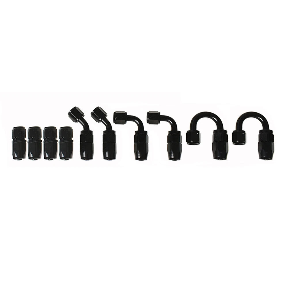Braided Fuel Hose Line & Swivel Hose End Fitting Kit for Universal