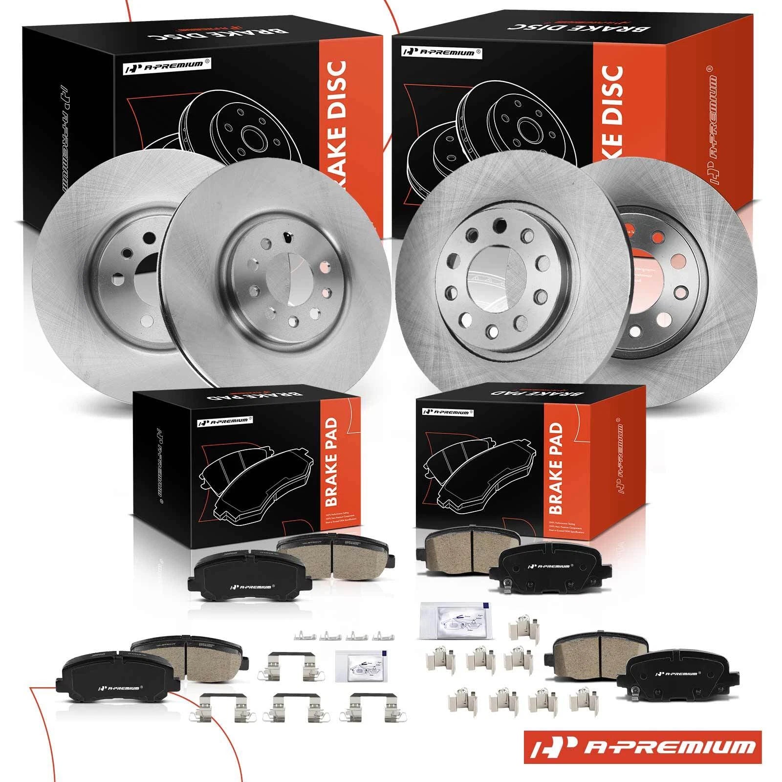 Disc Brake Rotor & Ceramic Pad Set for Chrysler Jeep Cherokee 