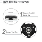 Wheel Center Caps No. 4260B60370 for Toyota Land Cruiser (2016–2021) Black Plastic