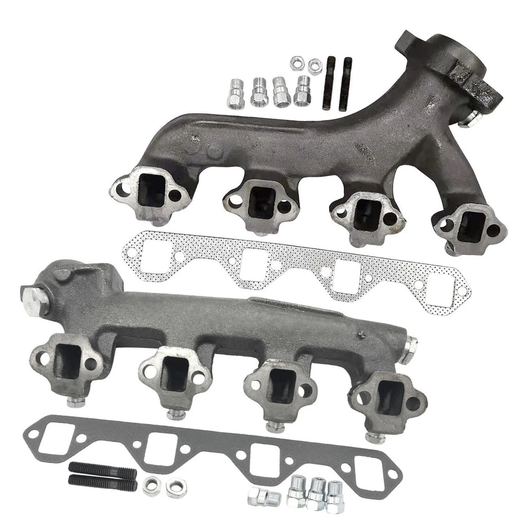 2X Exhaust Manifold with Gasket Kit for Ford F-150 250 350
