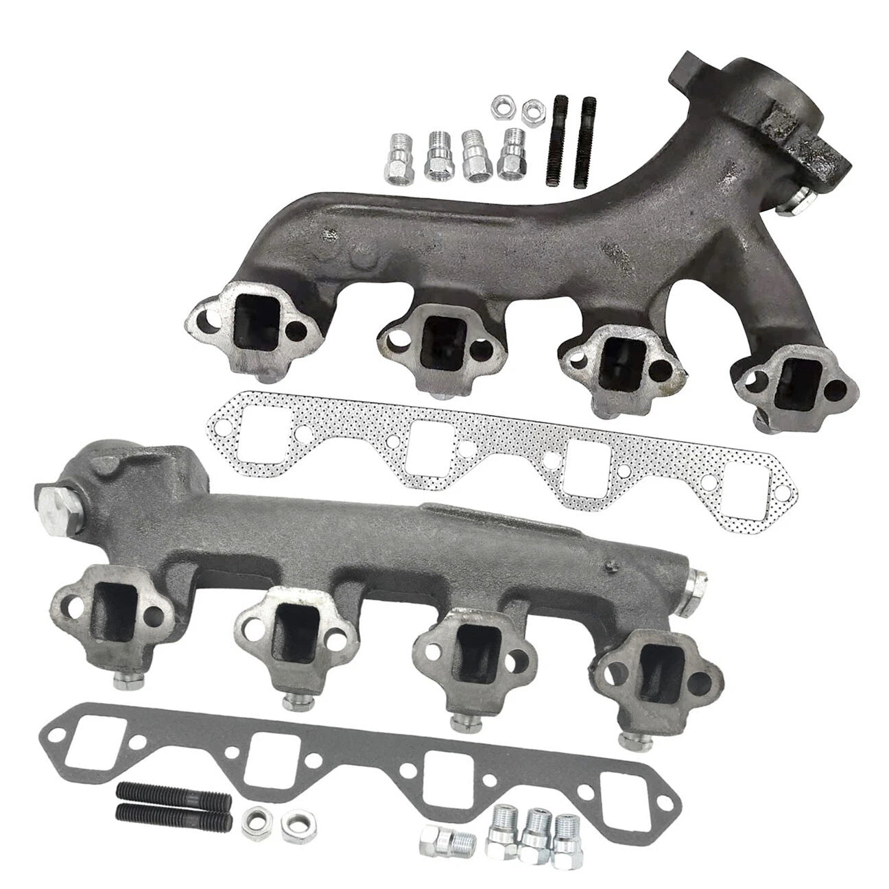2X Exhaust Manifold with Gasket Kit for Ford F-150 250 350