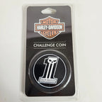 Skull Challenge Coin for Harley-Davidson (1.75 in, Black, 8005023)
