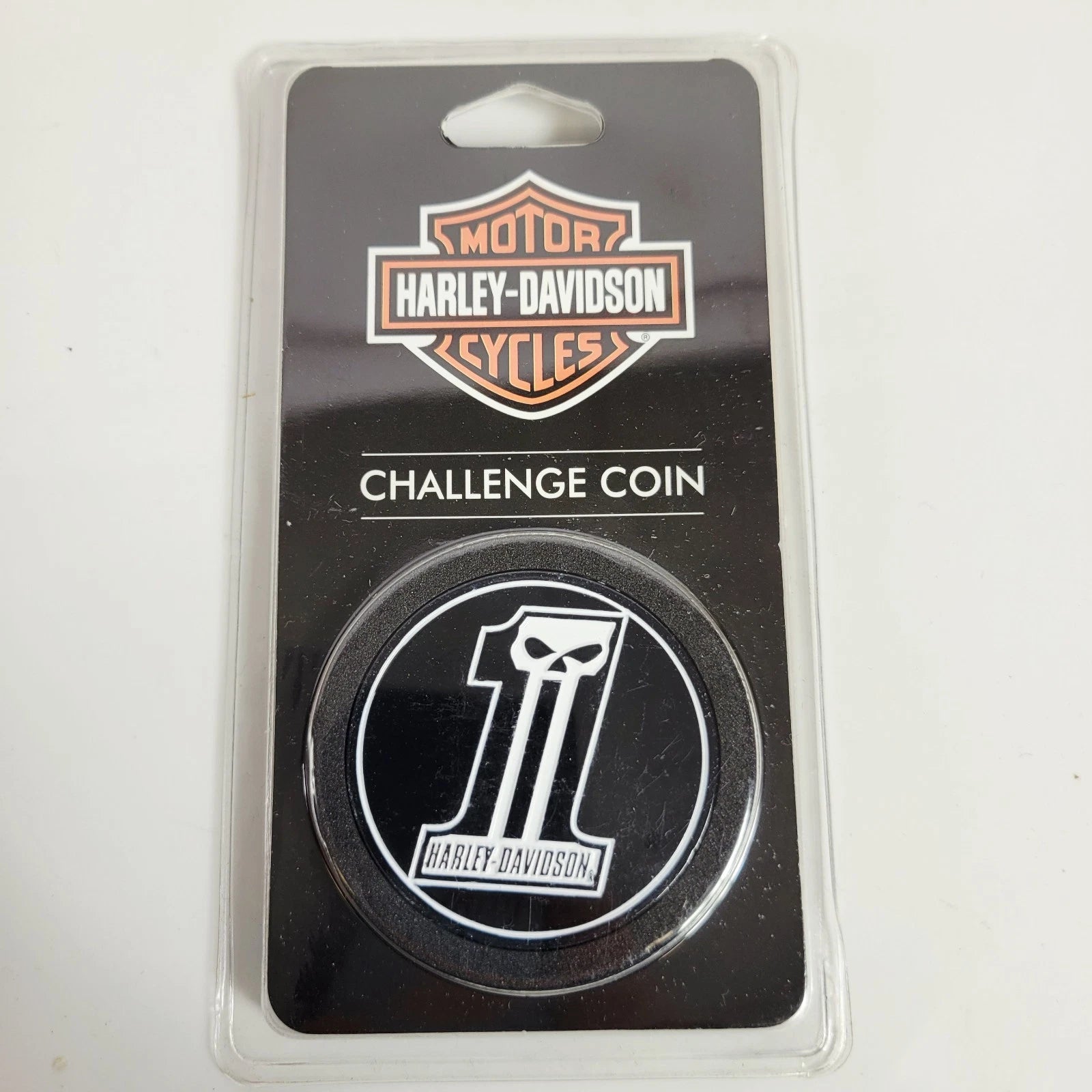 Skull Challenge Coin for Harley-Davidson (1.75 in, Black, 8005023)