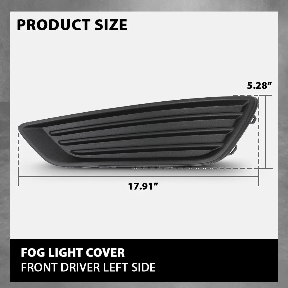 Front Bumper Fog Light Cover for Ford Focus (2015–2018) Left Side