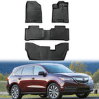 Set of 4 TPE Floor Mats Liner for Acura MDX (2014–2020) 3D All Weather
