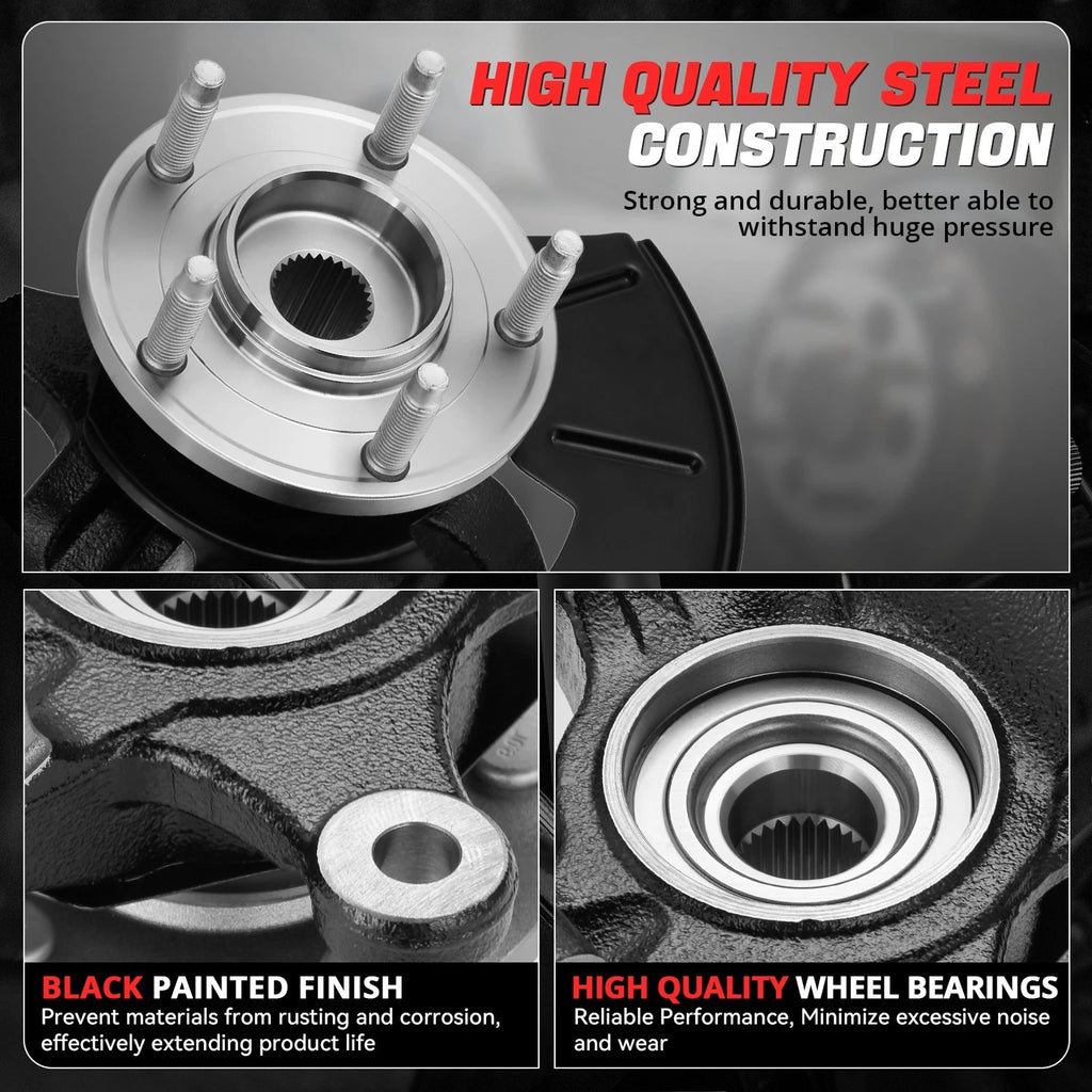 Front Driver Side Loaded Wheel Bearing Knuckle for Escape Tribute Mariner (2001–2012)