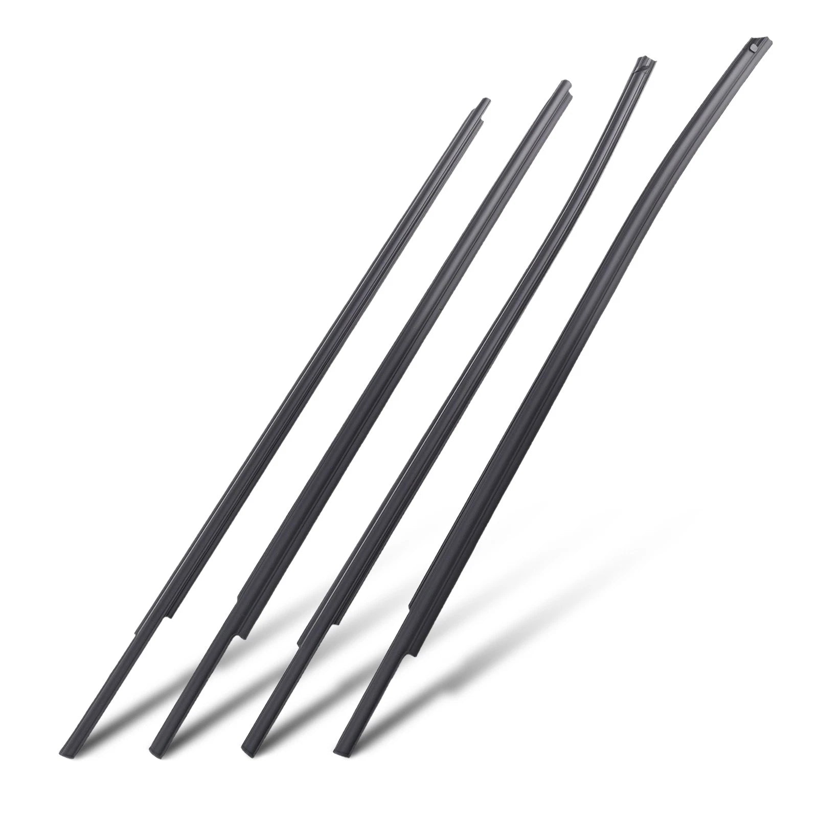 Set of 4 Window Belt Weatherstrips for Toyota Tundra CrewMax (2007–2019)