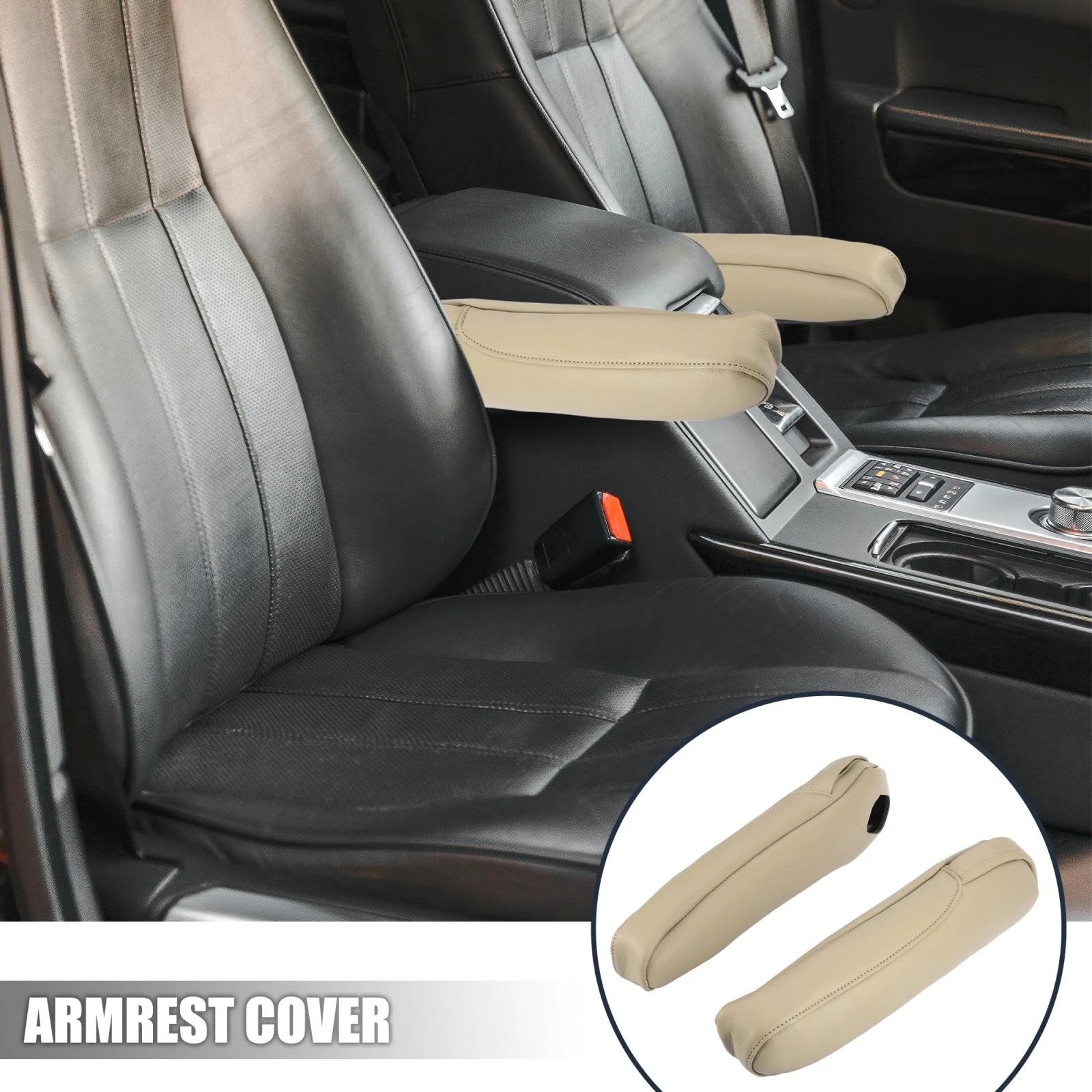 1 Pair Front Seat Armrest Cover for Honda Odyssey (2005–2010) Beige