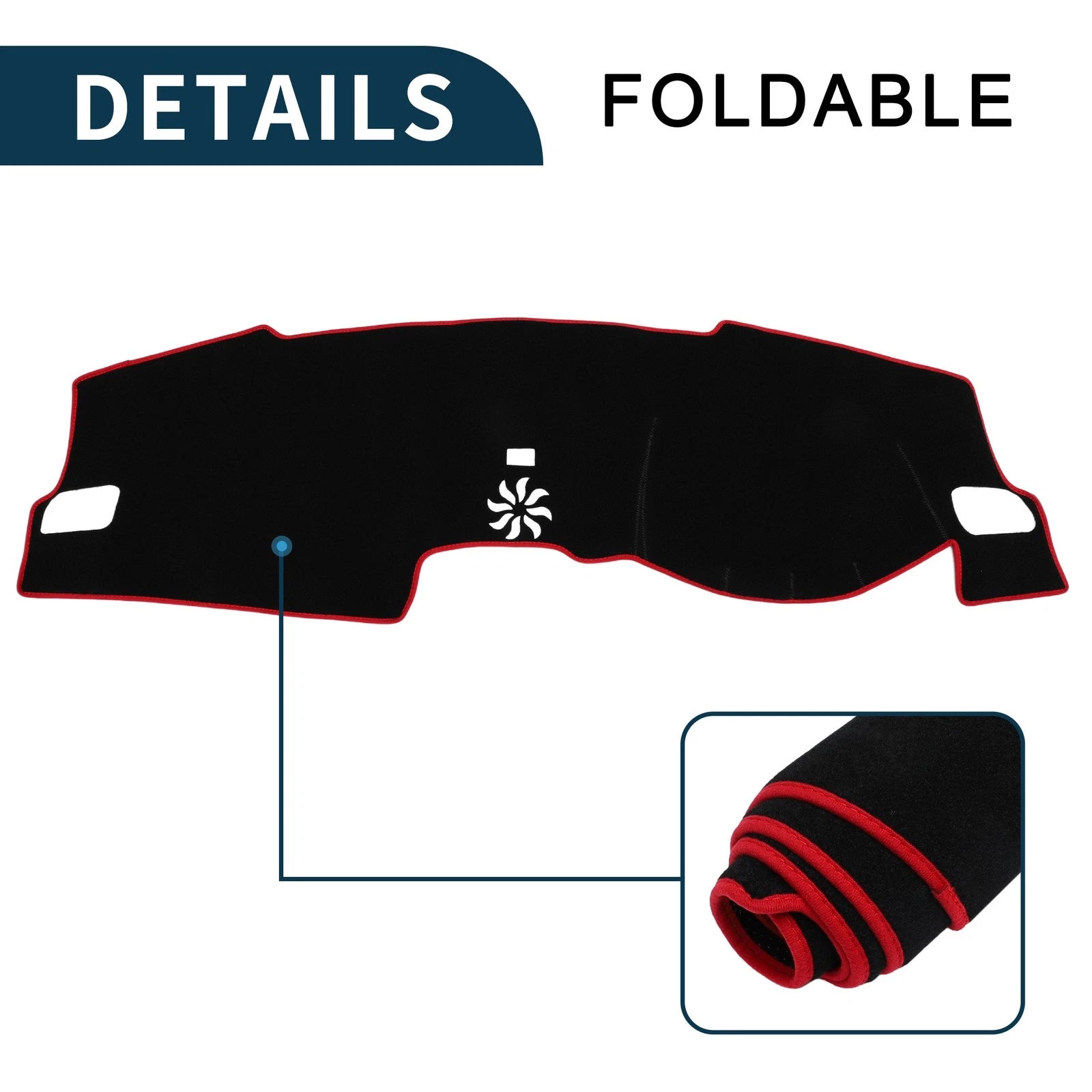 Dashboard Cover Mat for Honda Civic FL5 (2022–2024) Black Red