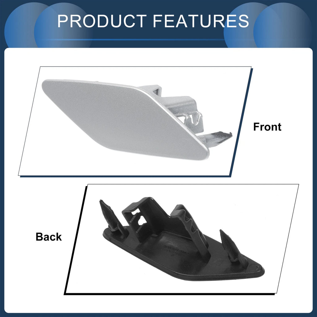 Front Right Washer Nozzle Cover Cap for Volkswagen Passat B8 (2015–2023) Silver Tone