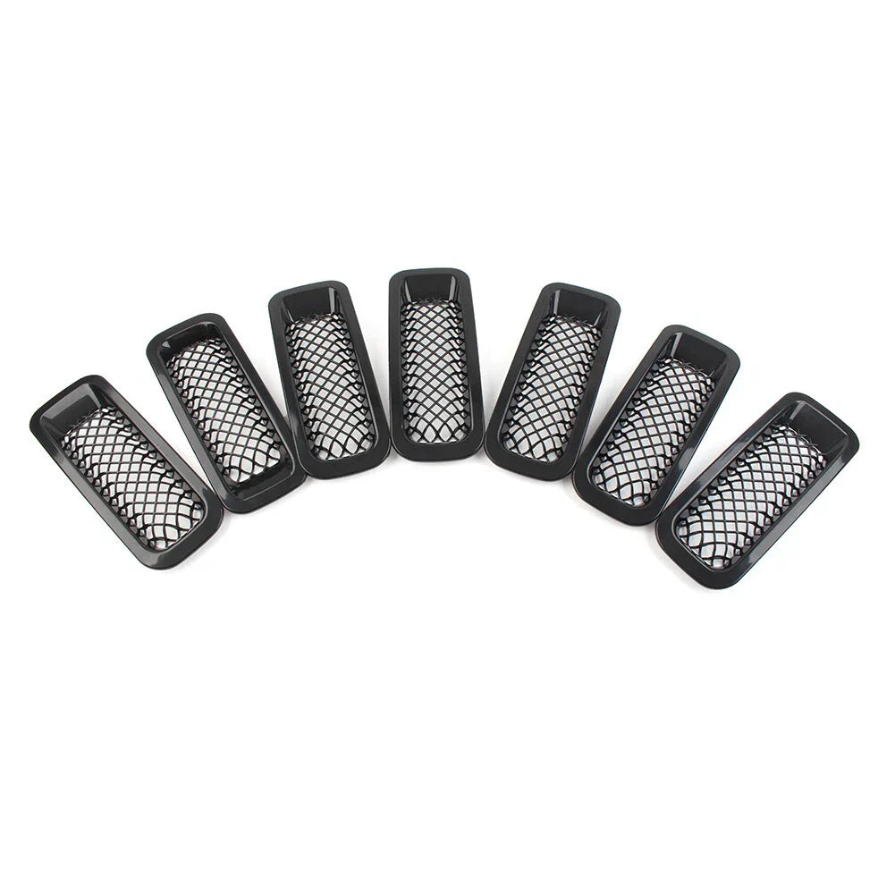 7 Pcs Front Mesh Grille Cover for Jeep Patriot (2011-2017)