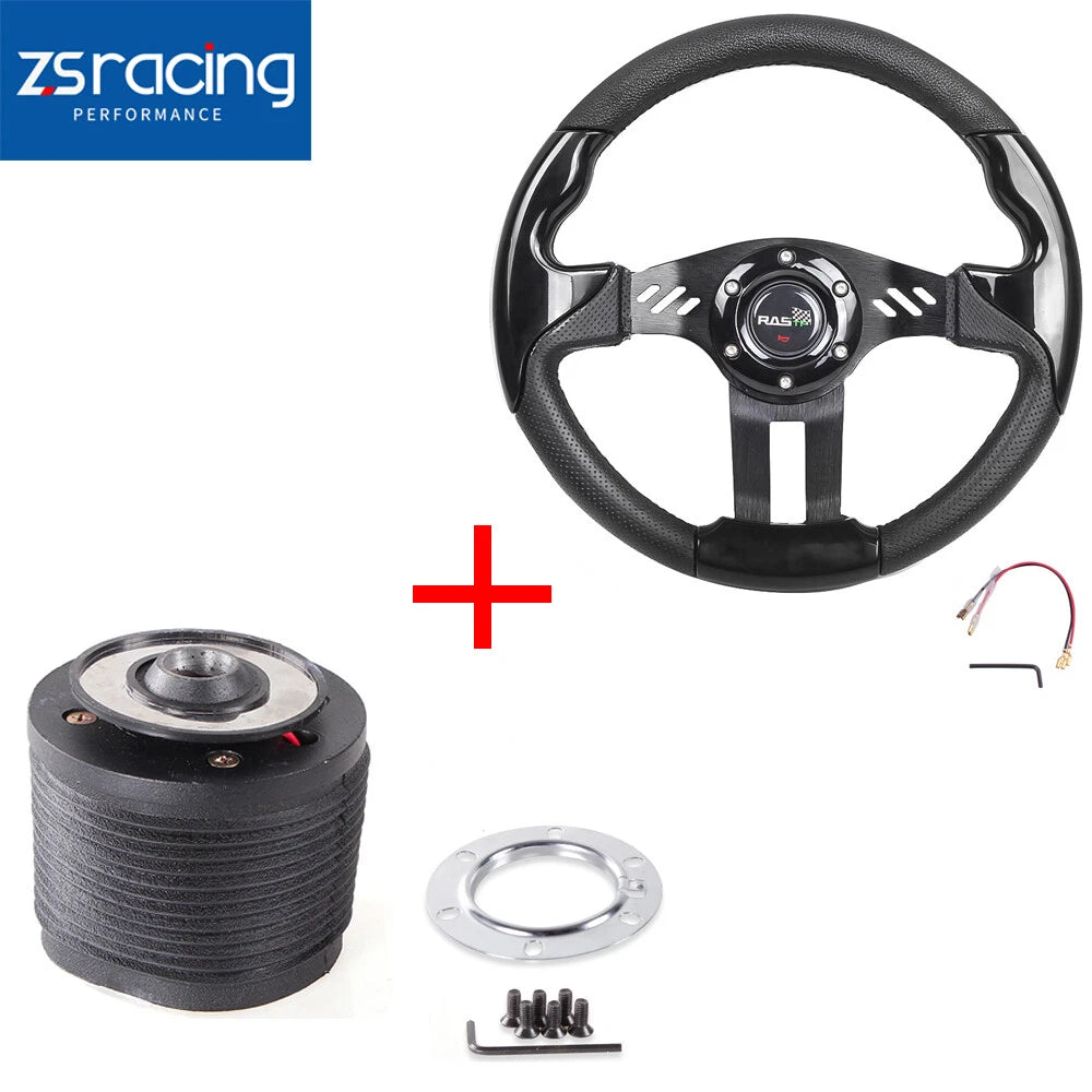 13" Racing Steering Wheel with Hub Adapter for Ford Mustang (1984–2004)