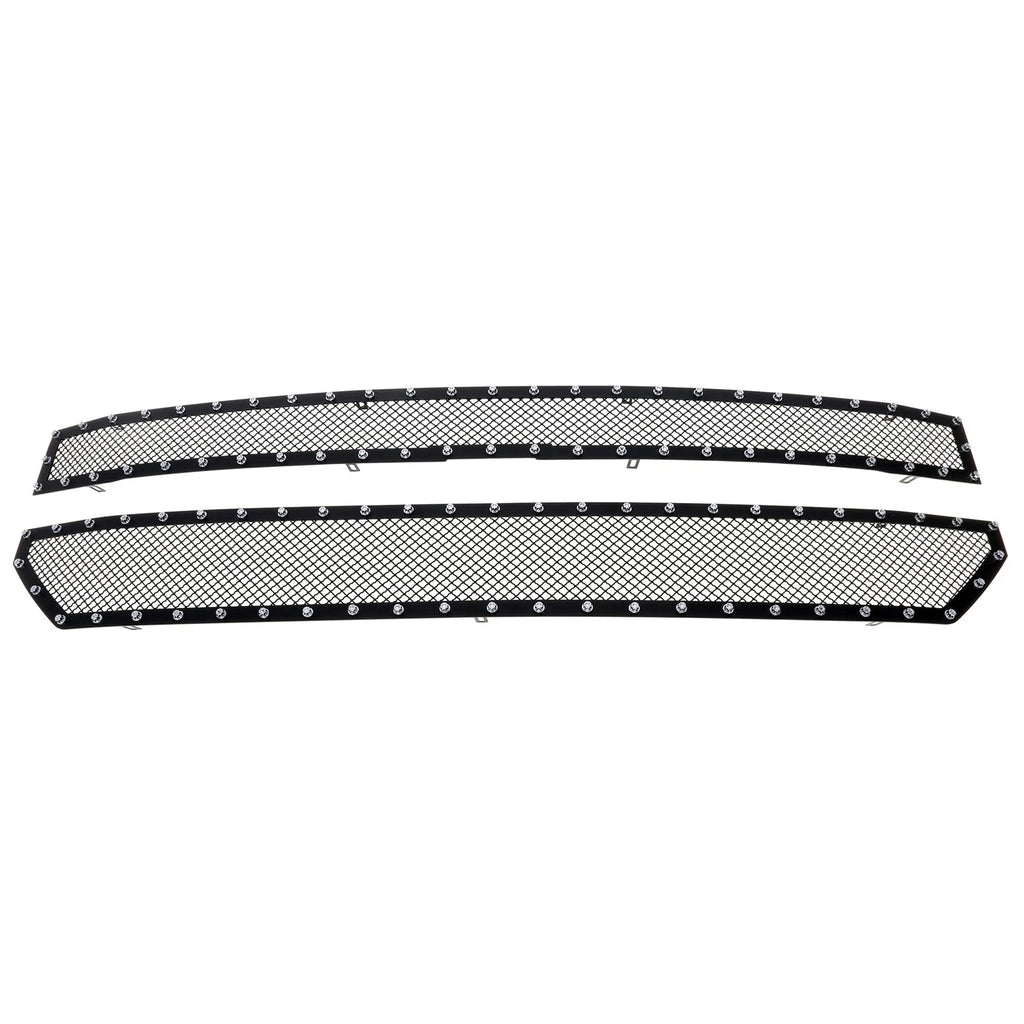 Black Stainless Mesh Rivet Grille for Chevy Silverado 1500 (2016-2019)