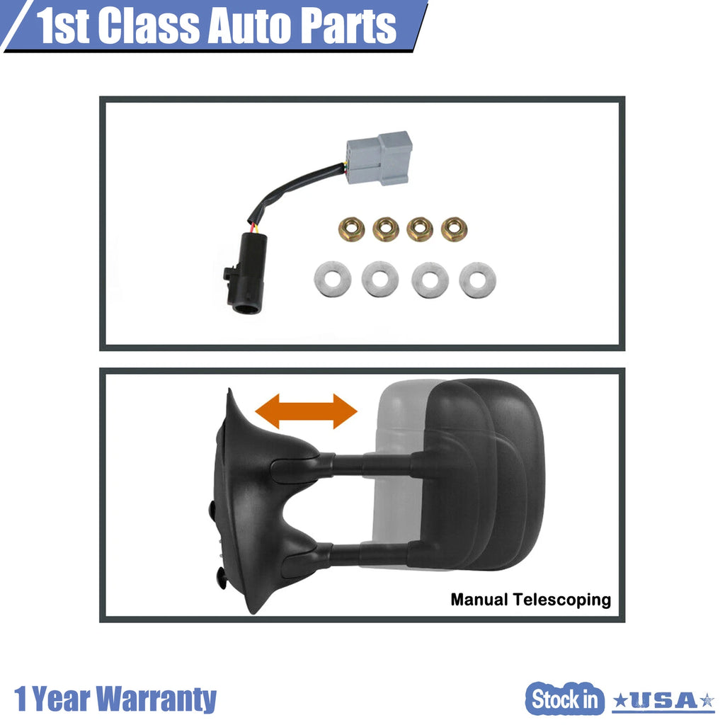 Left Power Towing Mirror for Ford F250 F350 F450 F550 Super Duty (1999–2007)