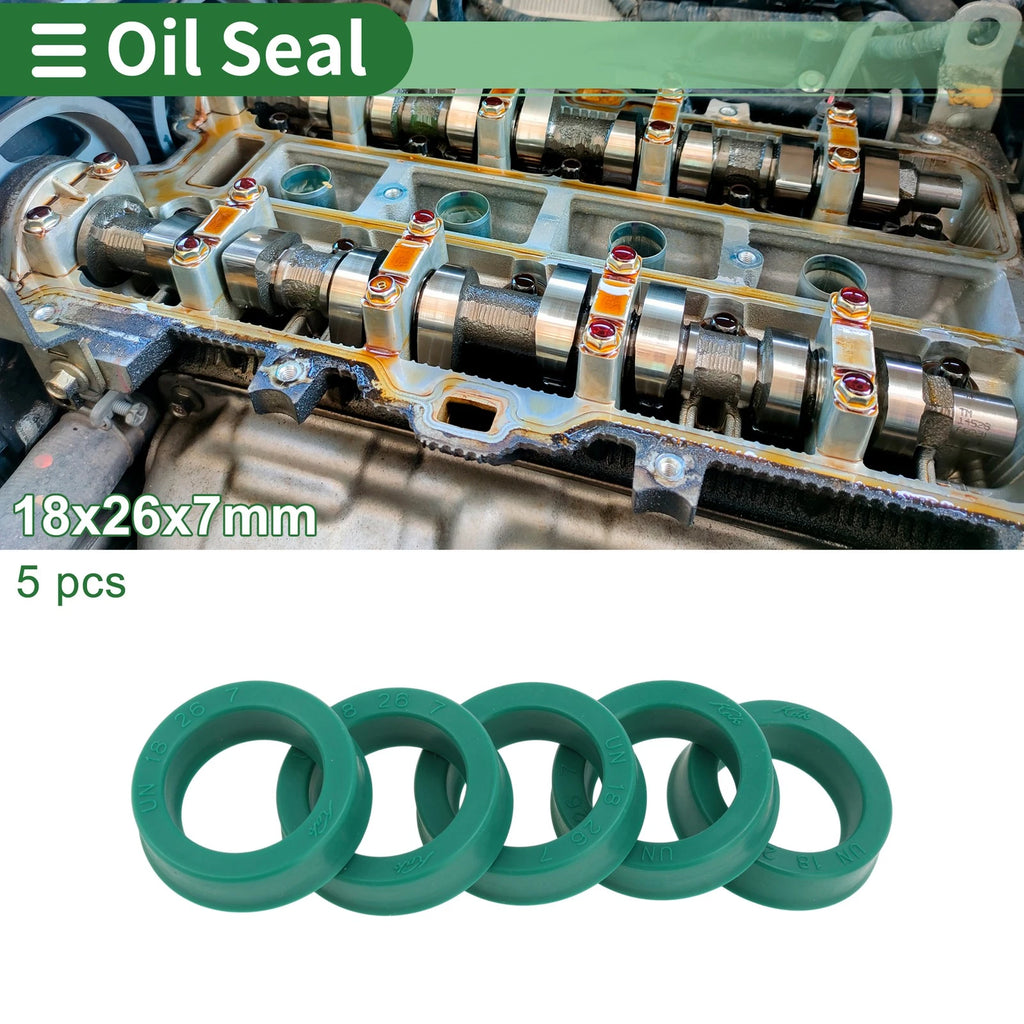 Set of 5 Oil Seal Rotary Shaft Seal 18x26x7mm for Various Models