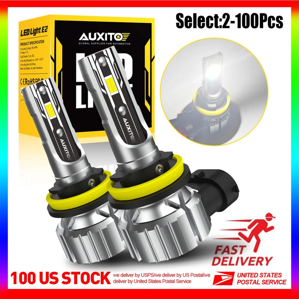 H11 LED Headlight Bulb Kit for High/Low Beam (6500K, 40000LM)