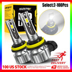 H11 LED Headlight Bulb Kit for High/Low Beam (6500K, 40000LM)