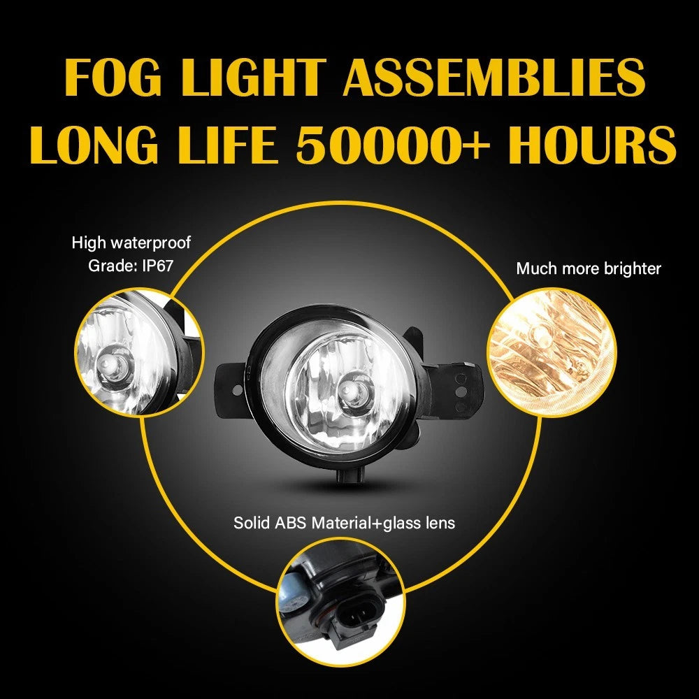 Fog Light Lamps Assembly with H11 Halogen Bulbs for Nissan Altima (2002–2006)