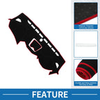 Dashboard Cover Mat for Hyundai Santa Fe Sport (2013–2018) Black Red