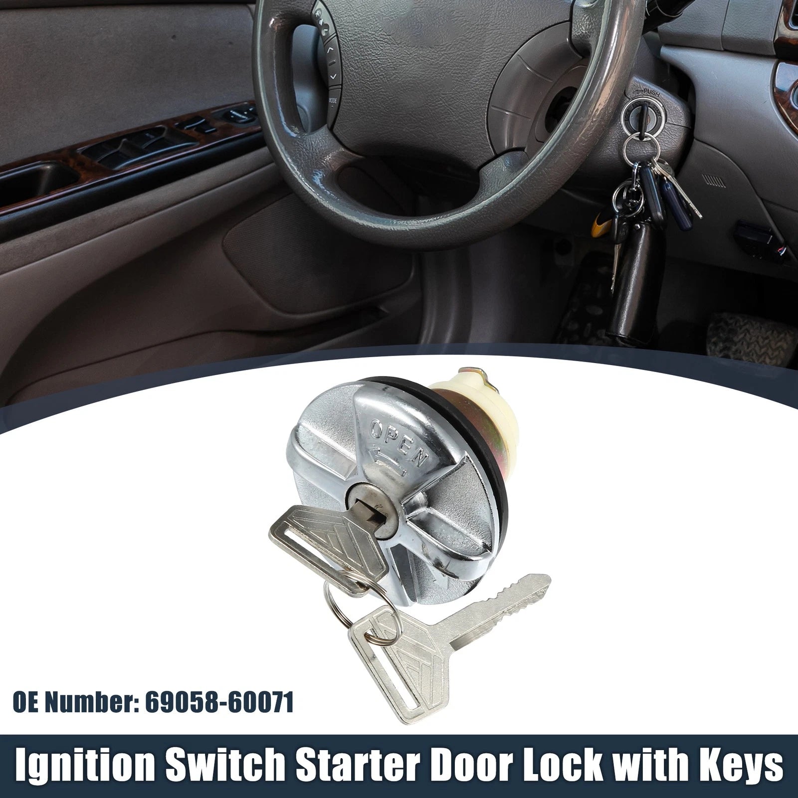 Ignition Lock Cylinder Set for Toyota  69058-60071