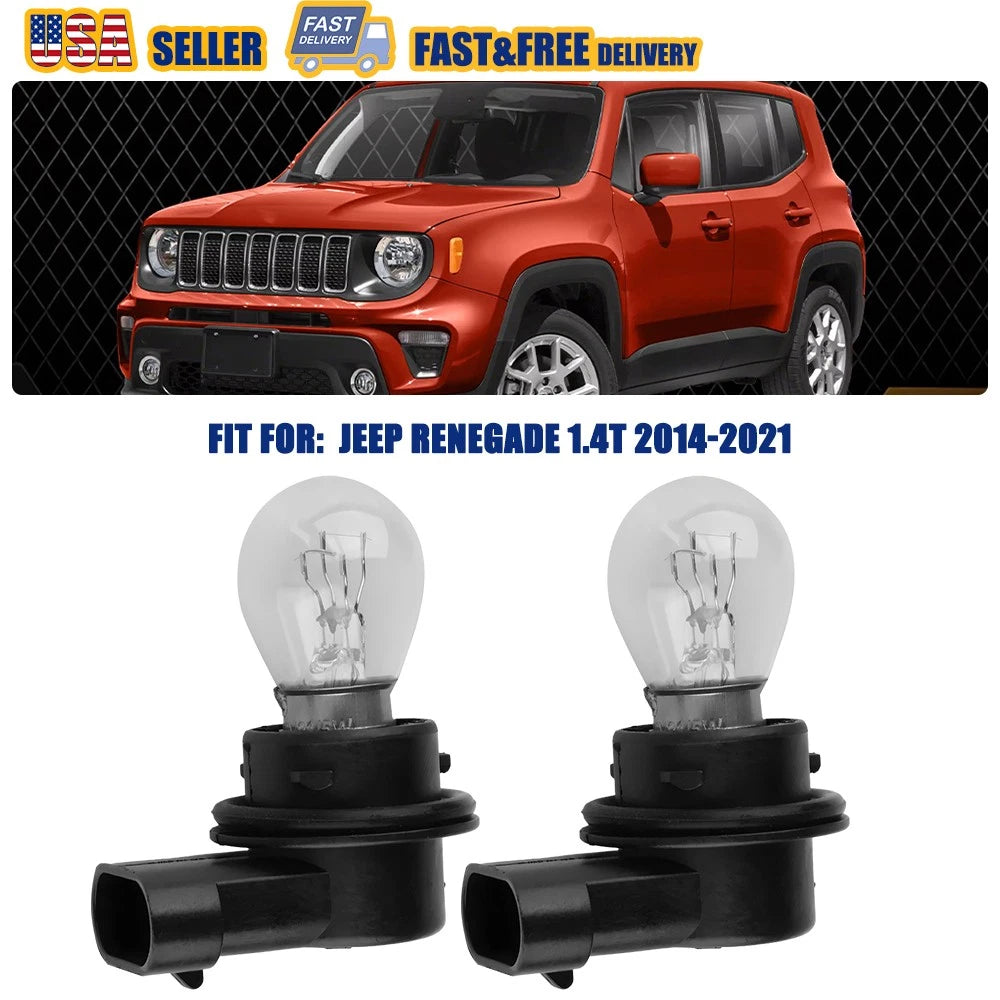 2X Front DRL Daytime Running Light Bulb Socket for Jeep Renegade (2015–2023)