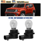 2X Front DRL Daytime Running Light Bulb Socket for Jeep Renegade (2015–2023)