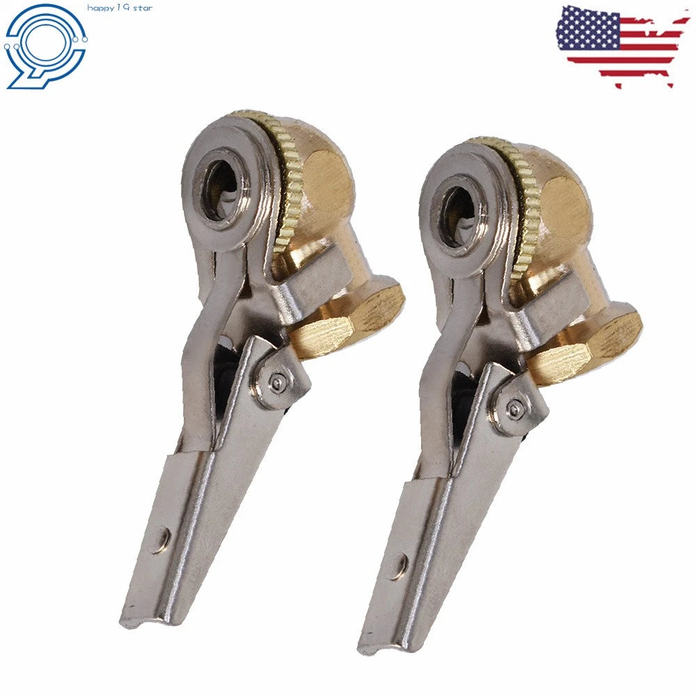 2Pcs Lock On Tire Inflator Air Chuck 1/4" for Universal Use