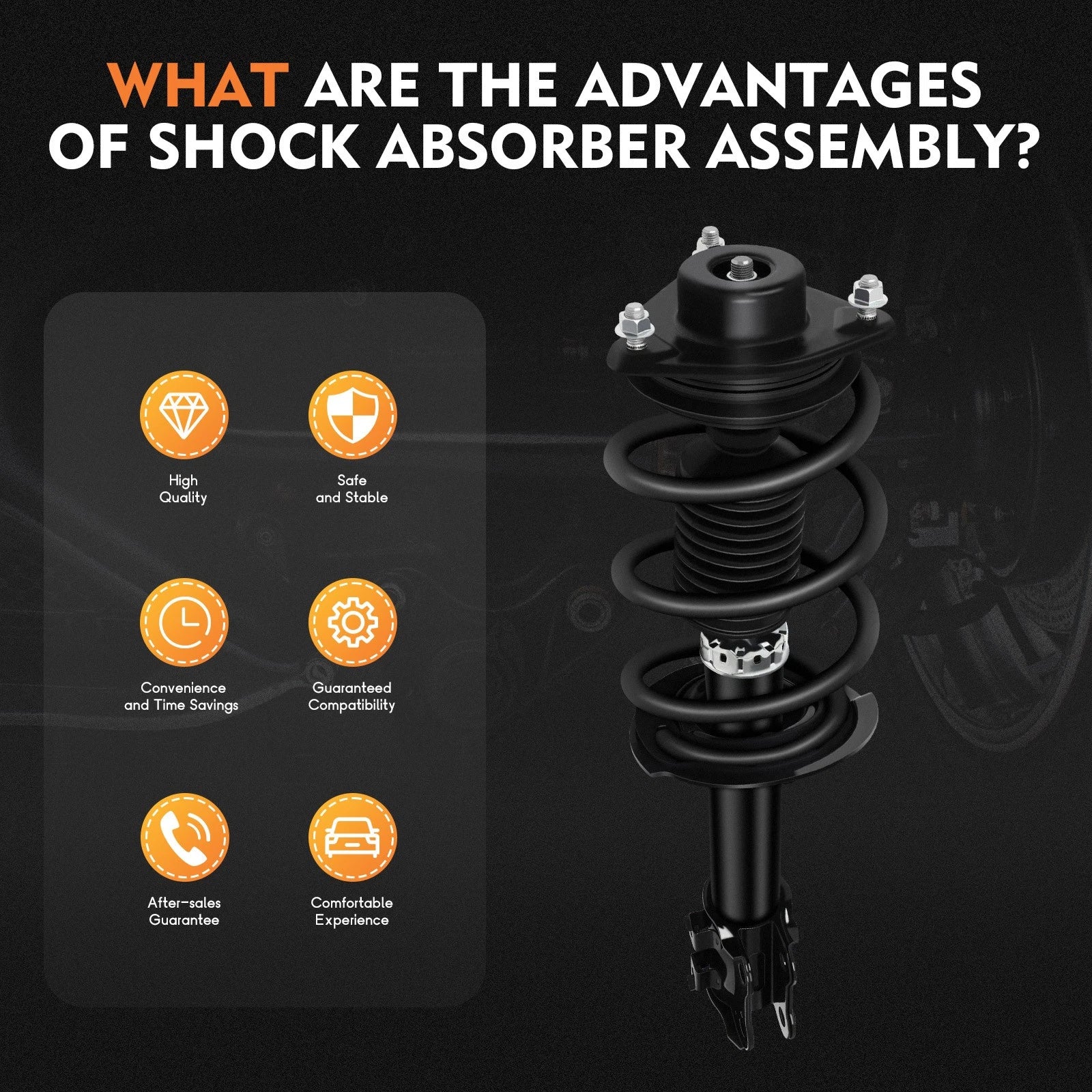 2X Front Complete Struts & Gas Shocks for Hyundai Sonata (2011)