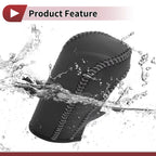 1 Pc Gear Shift Knob Cover for Ford Fiesta (2009–2012) Black Gray Faux Leather