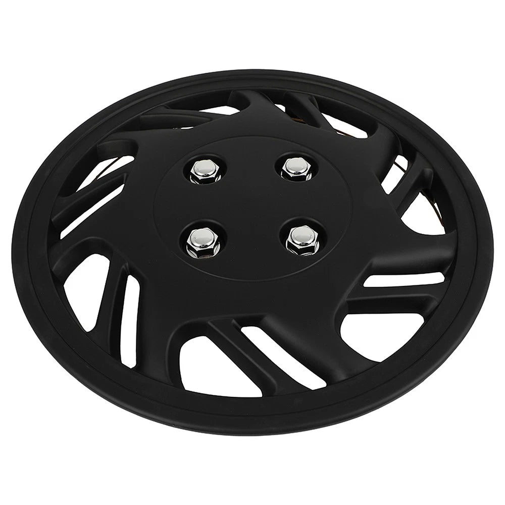 Set of 4 Wheel Covers for R13 Tire & Rim (13 Inch) Black