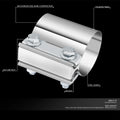3" OD Butt Joint Band Exhaust Clamp for Universal Applications (2000–2023)